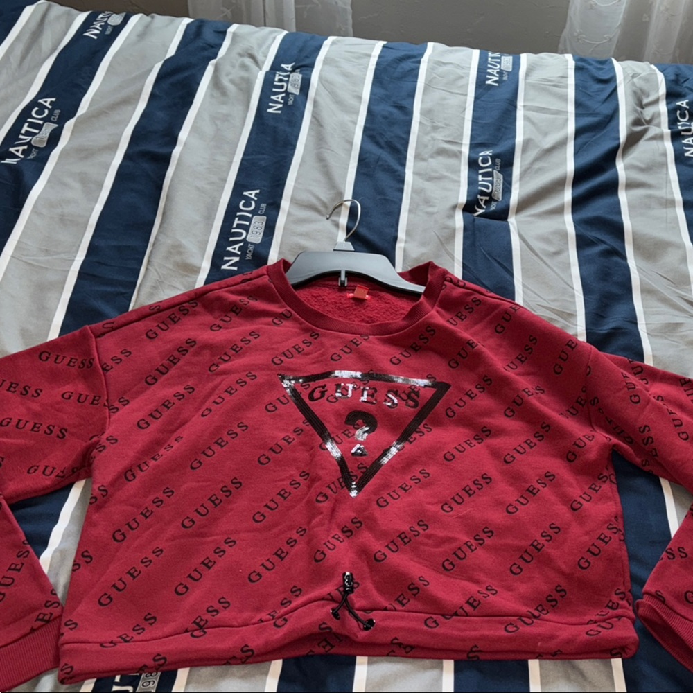 Guess Red Logo Sweatshirt